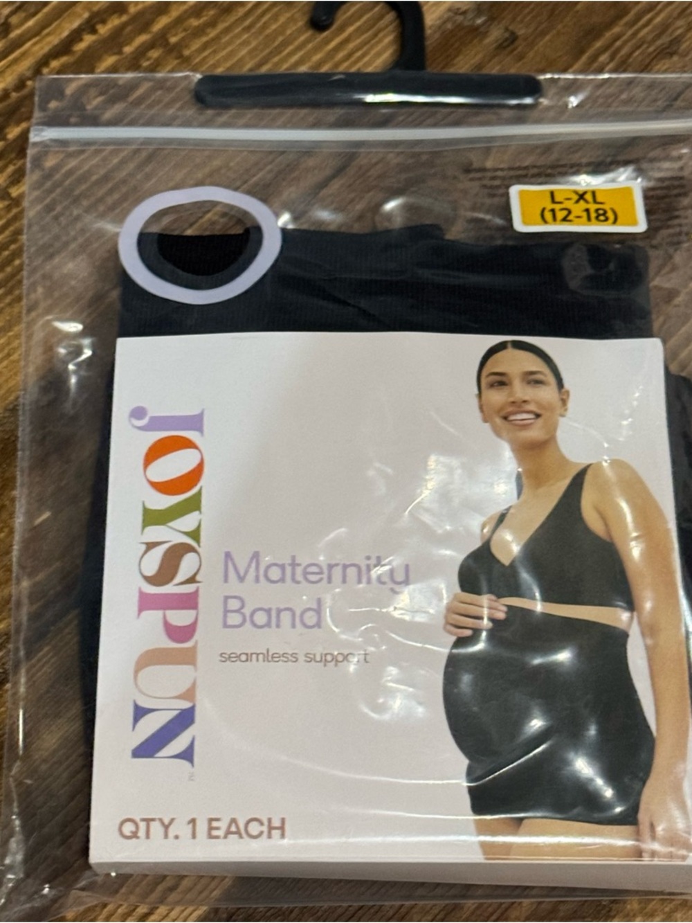 Joyspun Maternity Band - Black (L-XL) 12-18 Belly & Back Support NEW - Picture 2 of 5